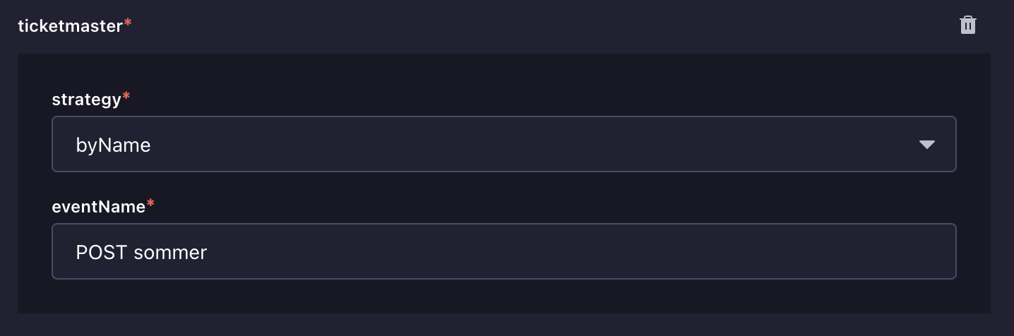 screenshot of  field when  is 