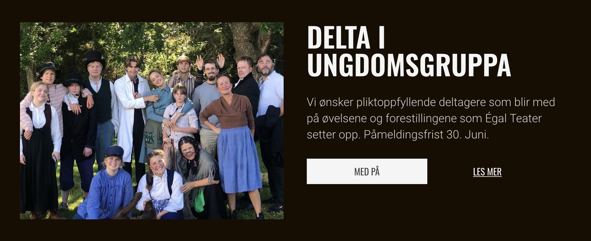 screenshot of featured content section